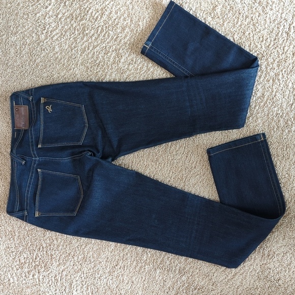 DL1961 4 Way Stretch 360 Comfort Kate Slim Straight Dark Wash Jeans EUC Size 27 - Picture 7 of 16